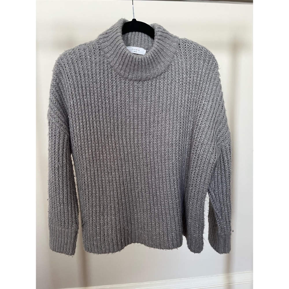 Elodie Fuzzy Grey Sweater